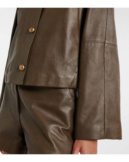 Max Mara Green Leather Jacket