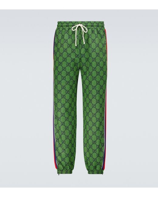 Pantalones de chándal GG de jersey Gucci de hombre de color Green