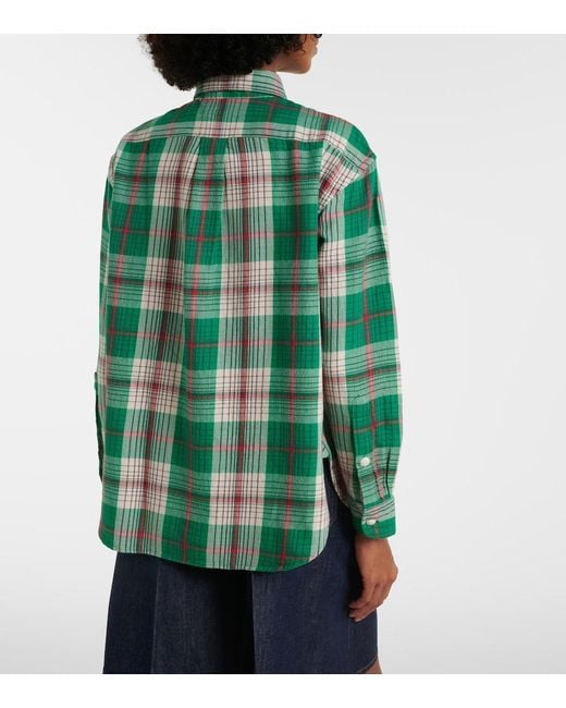 Polo Ralph Lauren Green Plaid Cotton Twill Shirt