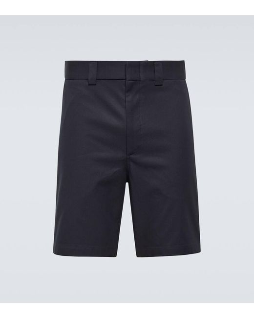 Gucci Blue Cotton Twill Shorts for men