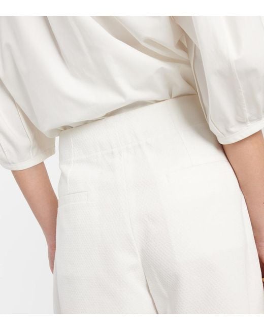 Chloé White High-Rise Cotton Skort