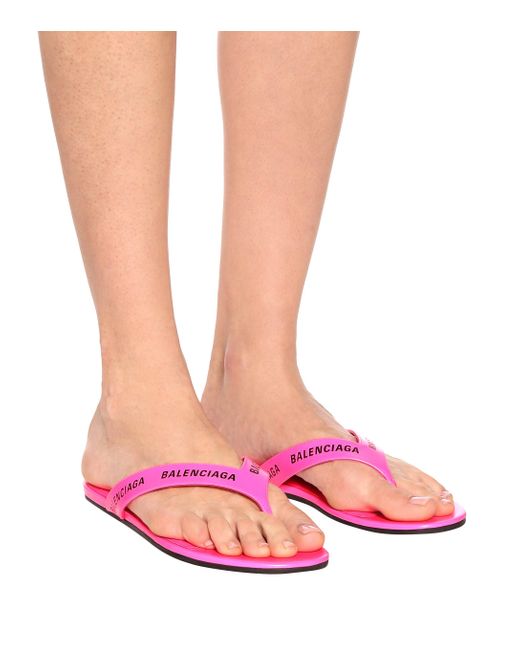 pink balenciaga flip flops