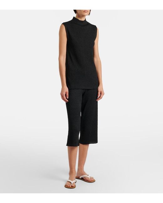 The Row Black Omero Silk Culottes