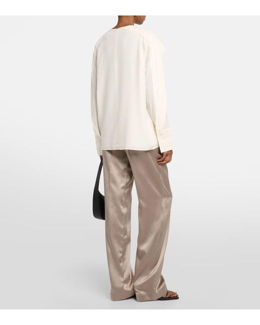 Blouse Balard En Crepe De Chine De Soie Joseph en coloris White