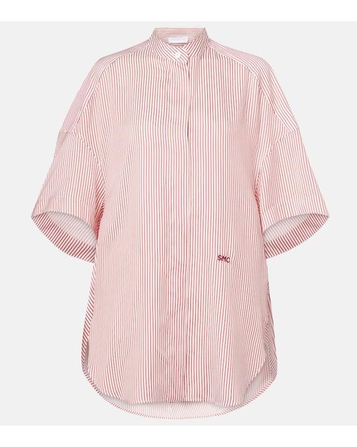 Stella McCartney Pink Striped Silk Shirt
