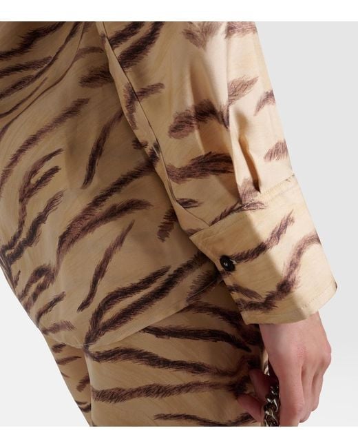 Stella McCartney Brown Printed Silk Shirt