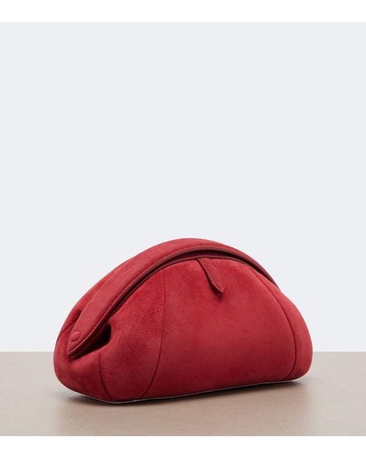 Alaïa Red Purse Small Suede Clutch