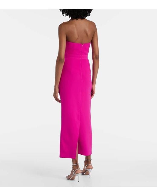 The New Arrivals Ilkyaz Ozel Pink Halterneck Maxi Dress