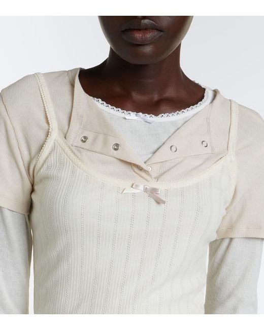 Top Superpose Acne en coloris White