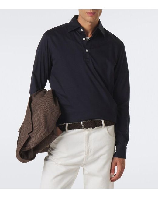 Polo De Algodon Kiton de hombre de color Blue