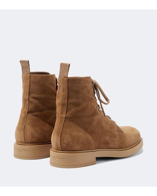 Gianvito Rossi Brown Richard Suede Desert Boots for men