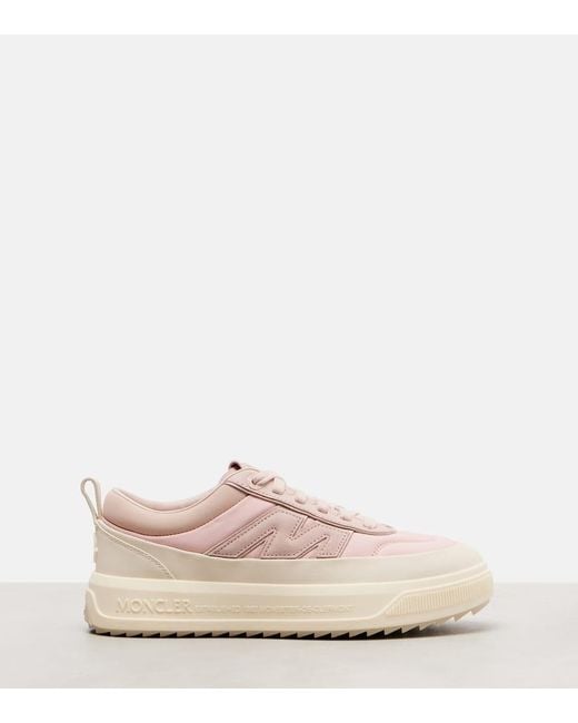 Moncler Pink Monpulse Altive Leather-Trimmed Sneakers