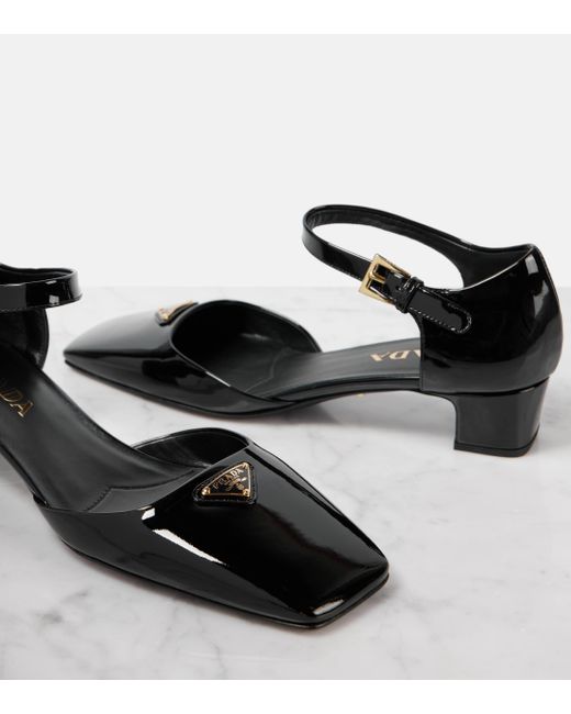 Prada Black Patent Leather Pumps