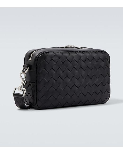 Sac A Bandouliere Small En Cuir Intrecciato Bottega Veneta pour homme en coloris Black