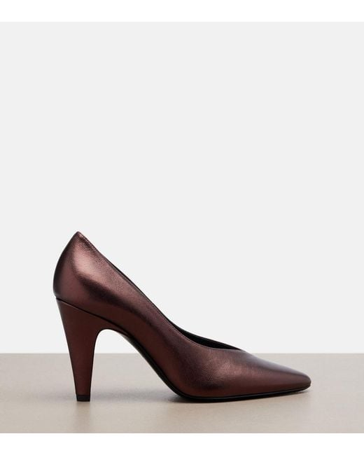 Alaïa Brown Metallic Leather Pumps