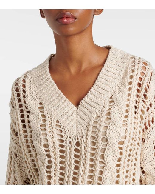 Pullover di Brunello Cucinelli in Natural