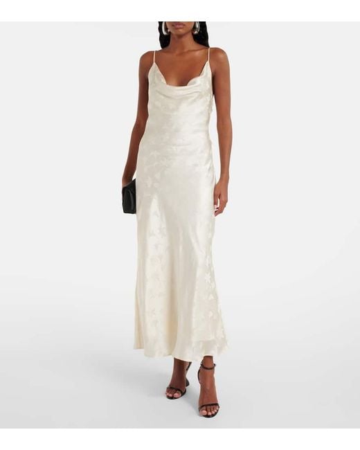 ROTATE BIRGER CHRISTENSEN Bridal Silk Satin Jacquard Midi
