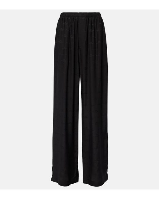 Balenciaga Black Silk Pajama Pants