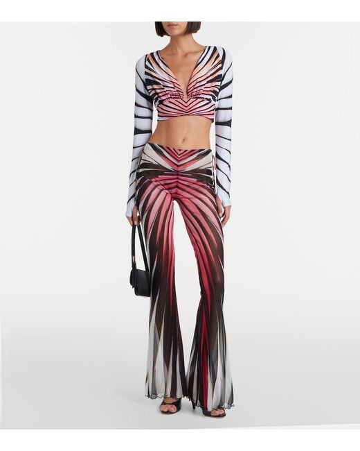 Roberto Cavalli Black Printed Crop Top
