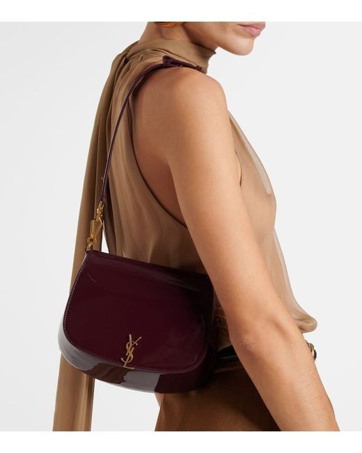 Saint Laurent Red Schultertasche Voltaire Aus Lackleder