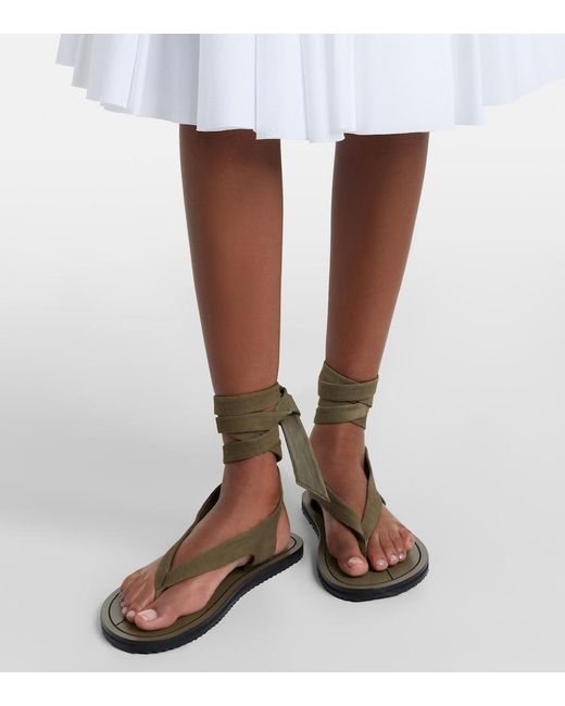 A.Emery Brown Elmer Suede Thong Sandals