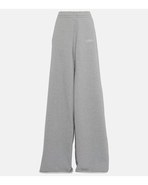 Pantaloni sportivi in misto cotone di Vetements in Gray
