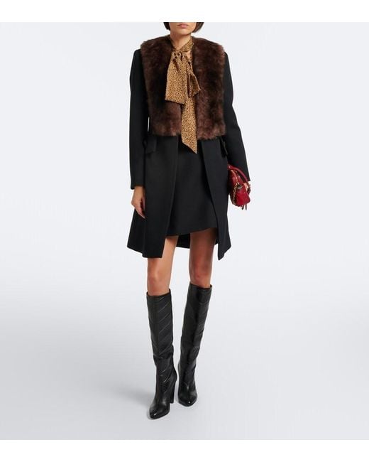 Valentino Black Virgin Wool Coat