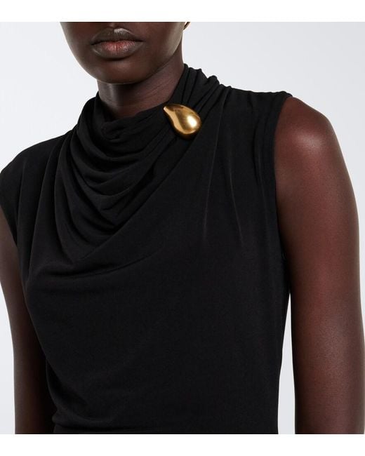 Altuzarra Black Betsy Embellished Jersey Midi Dress