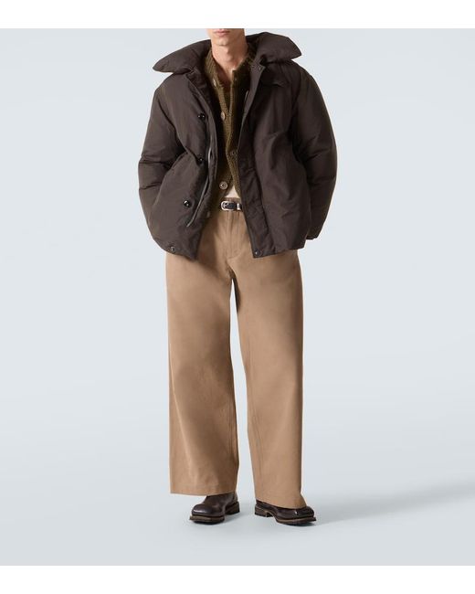 Lemaire Brown Oversized Down Jacket for men