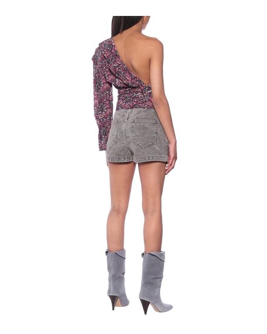 Isabel Marant Purple Rafiki Stretch-Silk Top