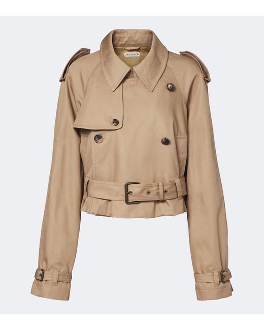 J.W. Anderson Natural Cropped Cotton Trench Coat