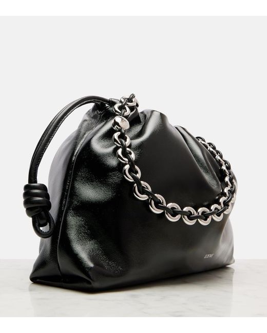 Loewe Black Schultertasche Flamenco Large Aus Leder