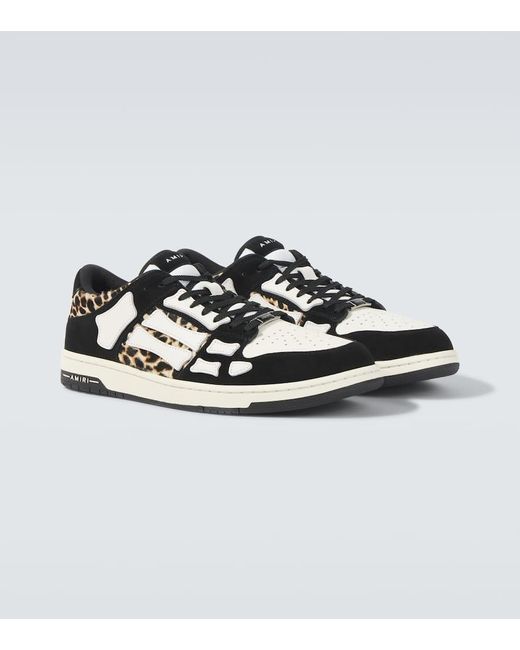 Amiri Multicolor Sneakers Leopard Skel Top Low Aus Leder