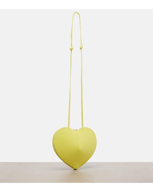 Alaïa Yellow Le Cour Leather And Suede Crossbody Bag
