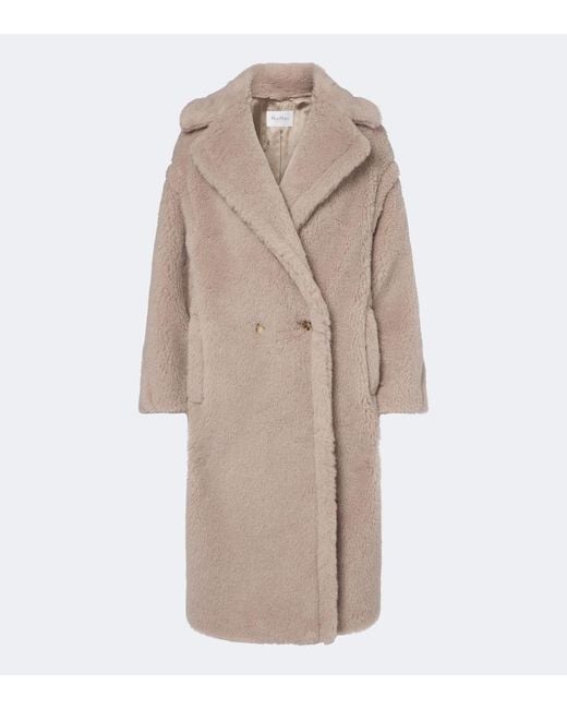 Max Mara Natural Alpaca, Wool, And Silk Teddy Coat