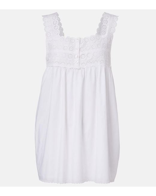 Posse White Ezra Broderie Anglaise Cotton Top