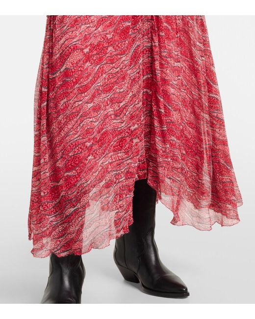 Isabel Marant Red Flowing Maxi Dress