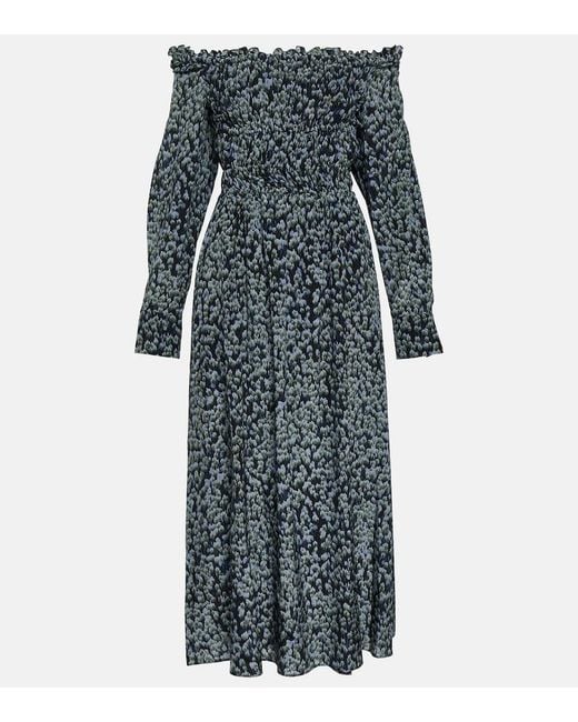 Altuzarra Gray Lillian Printed Silk Midi Dress