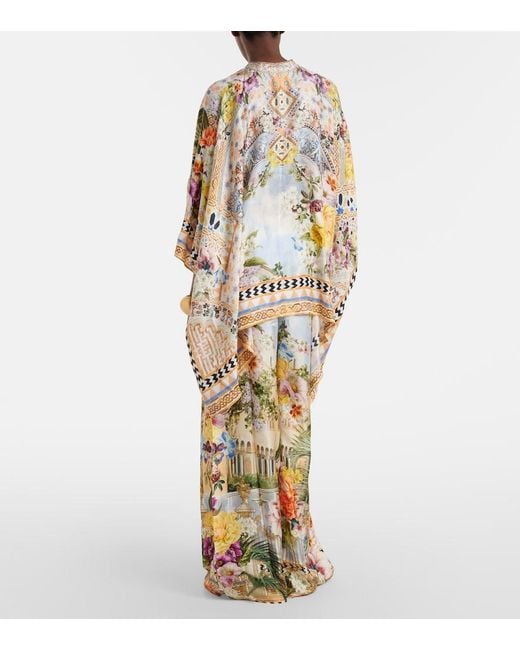 Camilla Multicolor Printed Silk Wide-Leg Pants