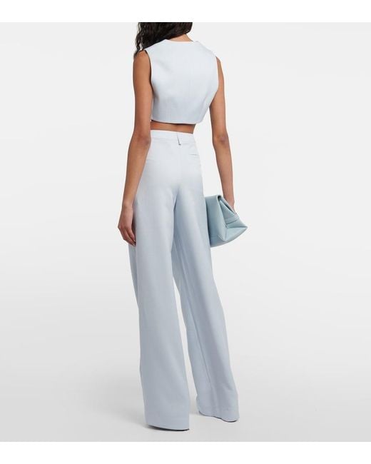 Chaleco Cropped Auri AYA MUSE de color White