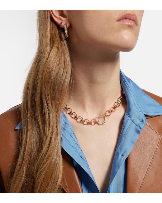 Repossi Metallic Halskette Antifer aus 18kt Rosegold mit Diamanten