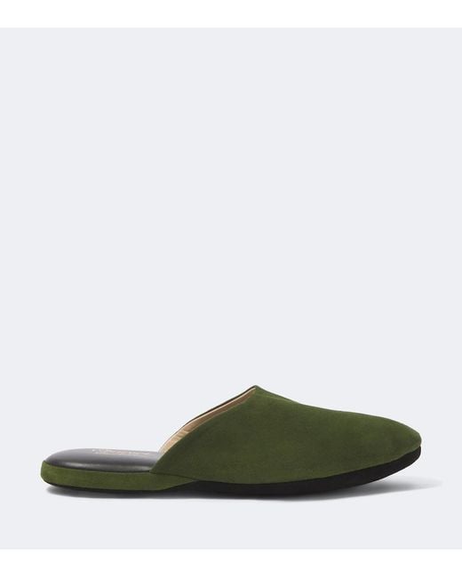 Charvet Green Suede Slippers for men