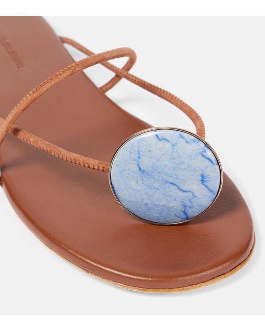 Christopher Esber Brown Doma Embellished Thong Sandals