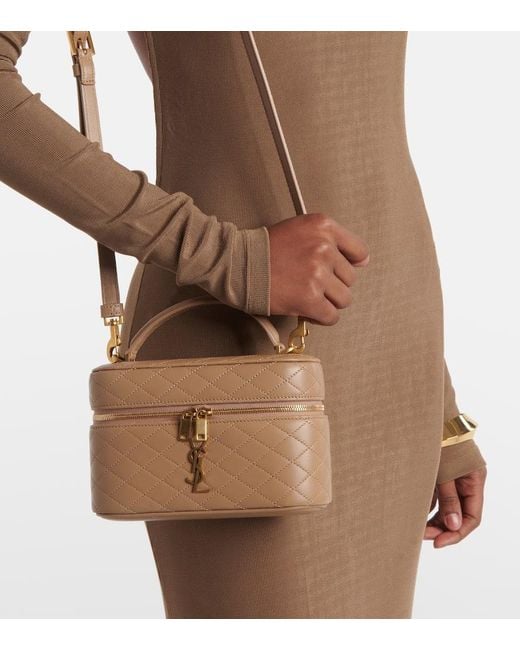 Saint Laurent Natural Schultertasche Gaby Aus Leder