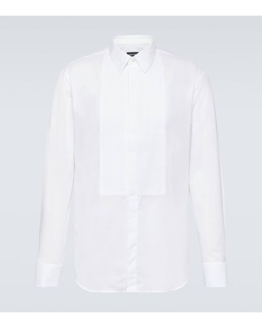 Chemise de smoking en coton Giorgio Armani pour homme en coloris White