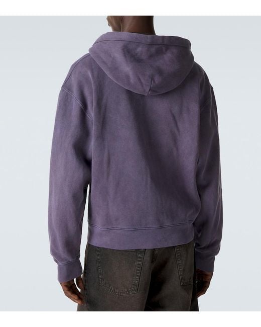 Our Legacy Purple Rascal Cotton Fleece Zip-Up Hoodie for men