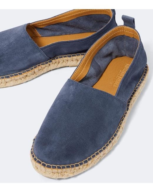 Frescobol Carioca Blue Helio Suede Espadrilles for men