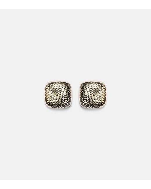 STONE AND STRAND White Bond 14Kt Oversized Earrings