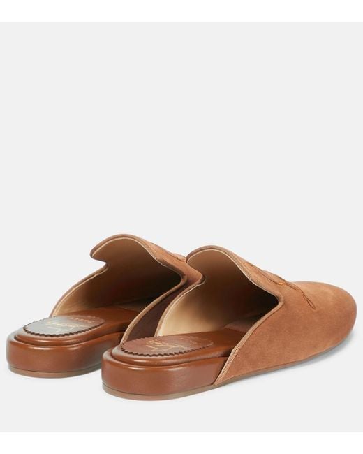 Christian Louboutin Brown Coolito Donna Suede Slippers