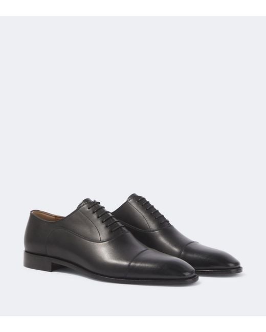 Christian Louboutin Black Greggo Leather Oxford Shoes for men